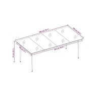 Ensemble de salle à manger de jardin avec coussins 7 pcs Noir