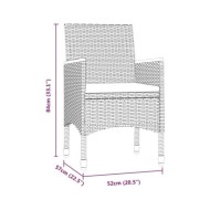 Ensemble de salle à manger de jardin avec coussins 7 pcs Noir