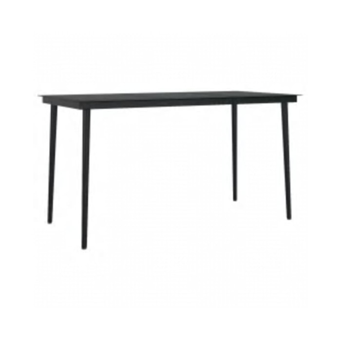 Mobilier à dîner d'extérieur avec coussins 7 pcs Gris et noir
