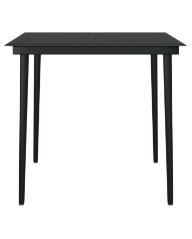 Ensemble de salle à manger de jardin 3 pcs Noir