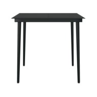 Ensemble de salle à manger de jardin 3 pcs Noir