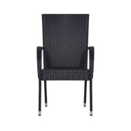 Ensemble de salle à manger de jardin 3 pcs Noir