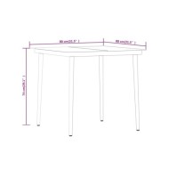 Ensemble de salle à manger de jardin 3 pcs Noir