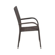 Ensemble de salle à manger de jardin 7 pcs Marron et noir