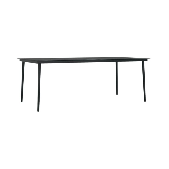 Ensemble de salle à manger de jardin 7 pcs Marron et noir