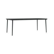 Ensemble de salle à manger de jardin 7 pcs Marron et noir