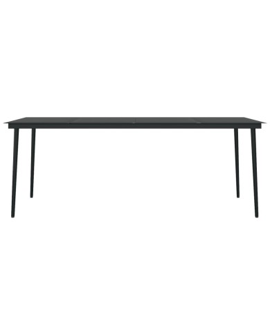 Ensemble de salle à manger de jardin 7 pcs Marron et noir
