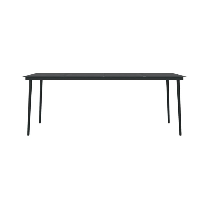 Ensemble de salle à manger de jardin 7 pcs Marron et noir