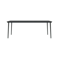 Ensemble de salle à manger de jardin 7 pcs Marron et noir