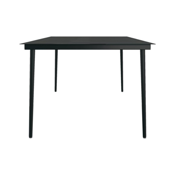 Ensemble de salle à manger de jardin 7 pcs Marron et noir