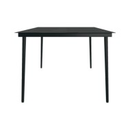 Ensemble de salle à manger de jardin 7 pcs Marron et noir