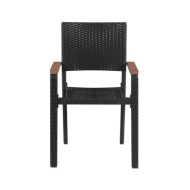 Ensemble de salle à manger de jardin 5 pcs Noir