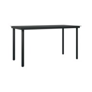 Ensemble de salle à manger de jardin 5 pcs Noir