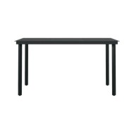 Ensemble de salle à manger de jardin 5 pcs Noir