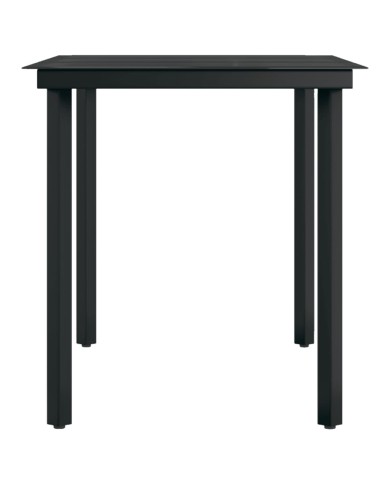 Ensemble de salle à manger de jardin 5 pcs Noir