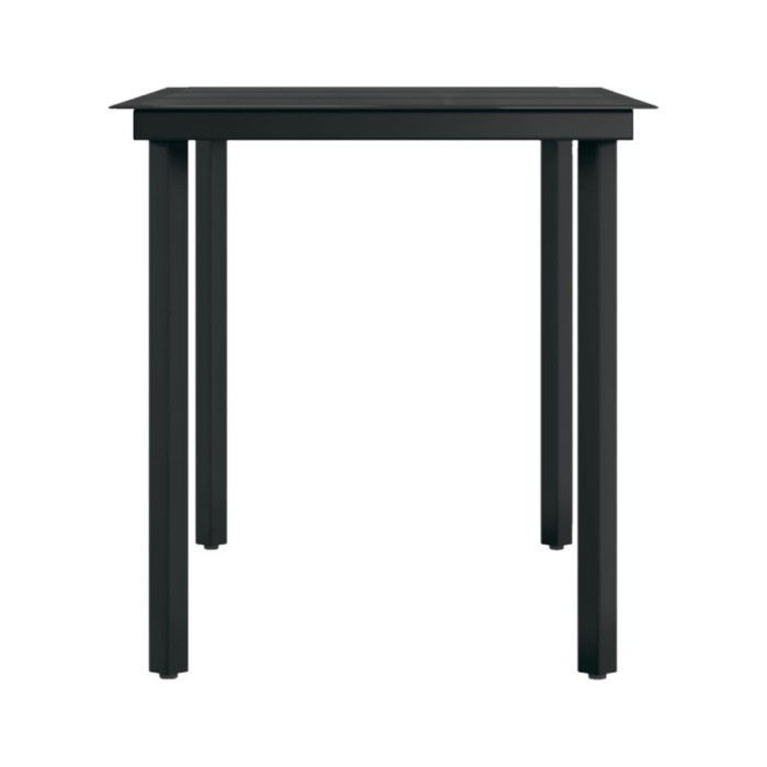 Ensemble de salle à manger de jardin 5 pcs Noir
