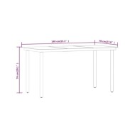 Ensemble de salle à manger de jardin 5 pcs Noir