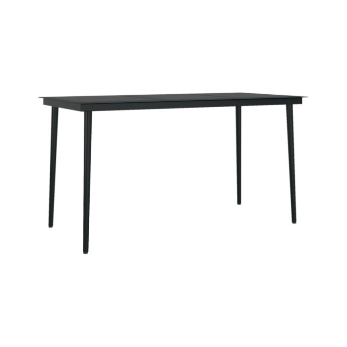 Mobilier de salle à manger de jardin avec coussins 5 pcs Noir