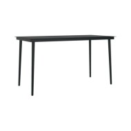 Mobilier de salle à manger de jardin avec coussins 5 pcs Noir