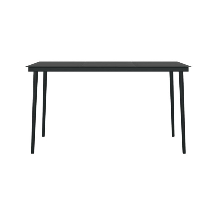 Mobilier de salle à manger de jardin avec coussins 5 pcs Noir