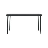 Mobilier de salle à manger de jardin avec coussins 5 pcs Noir