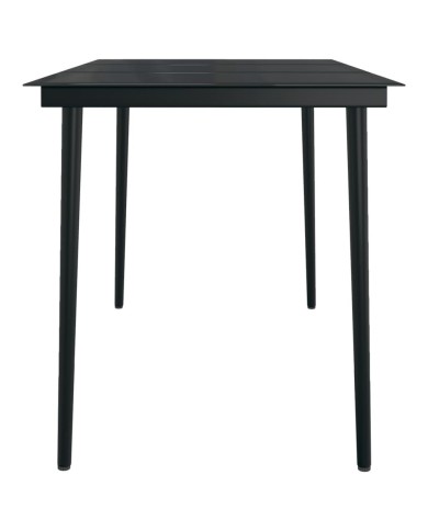 Mobilier de salle à manger de jardin avec coussins 5 pcs Noir