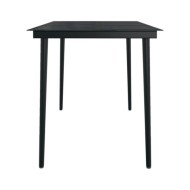 Mobilier de salle à manger de jardin avec coussins 5 pcs Noir
