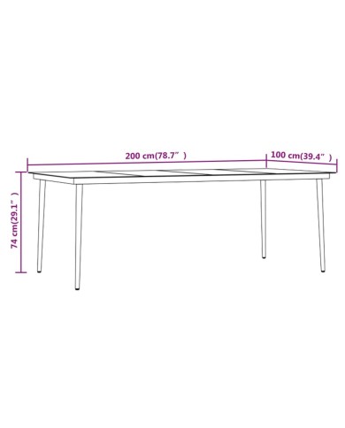 Mobilier de salle à manger de jardin avec coussins 5 pcs Noir