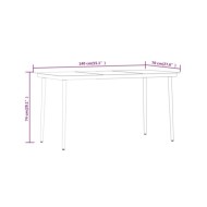 Mobilier de salle à manger de jardin avec coussins 5 pcs Noir