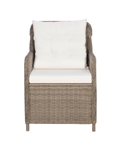 Ensemble de salle à manger de jardin 3 pcs Marron