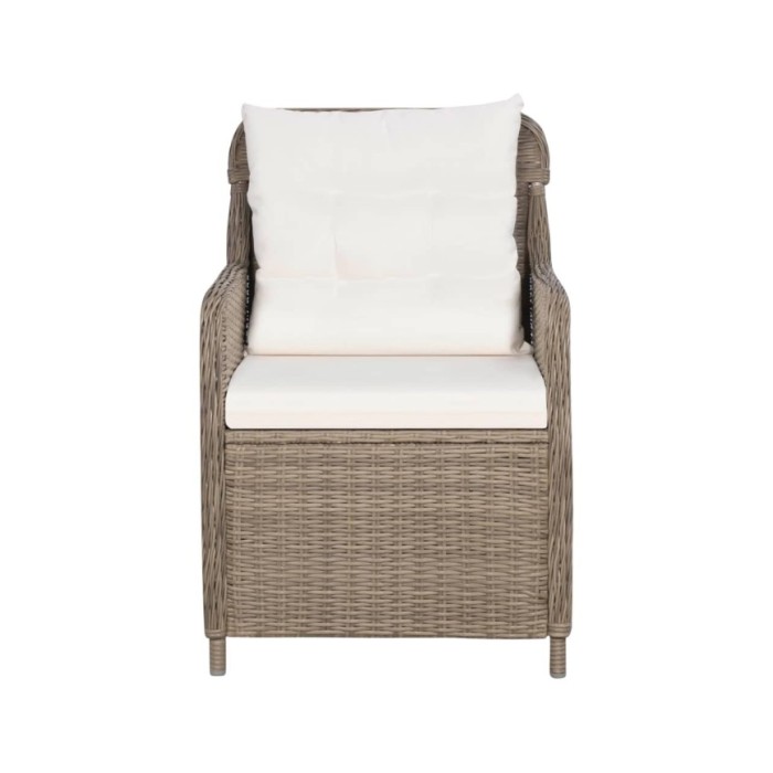 Ensemble de salle à manger de jardin 3 pcs Marron
