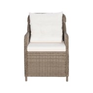 Ensemble de salle à manger de jardin 3 pcs Marron
