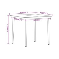 Ensemble de salle à manger de jardin 3 pcs Marron