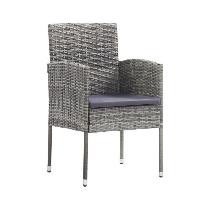 Ensemble de salle à manger de jardin 3 pcs Anthracite