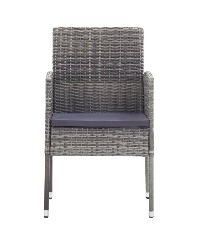 Ensemble de salle à manger de jardin 3 pcs Anthracite