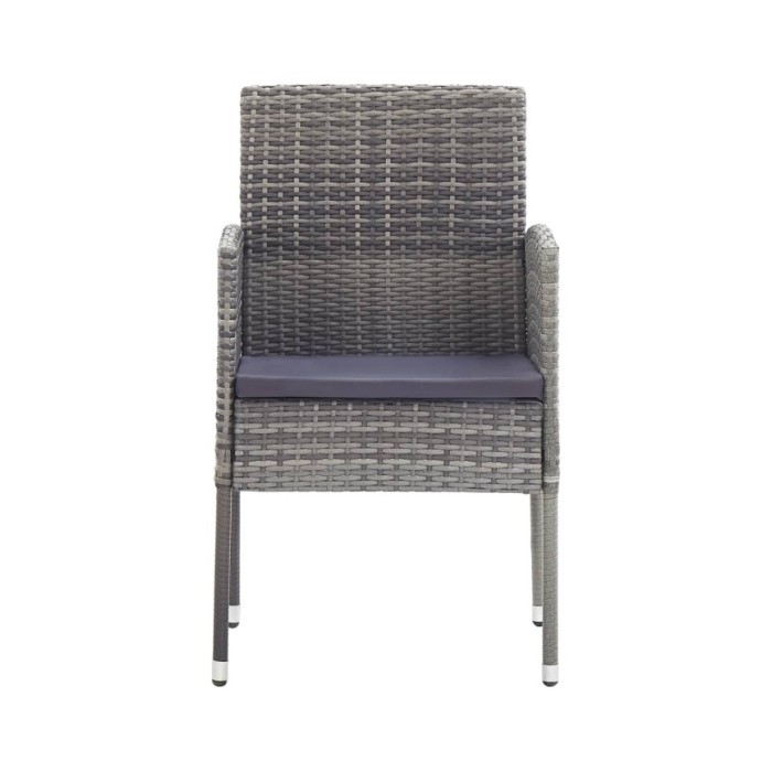 Ensemble de salle à manger de jardin 3 pcs Anthracite