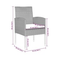 Ensemble de salle à manger de jardin 3 pcs Anthracite