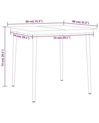 Ensemble de salle à manger de jardin 3 pcs Anthracite