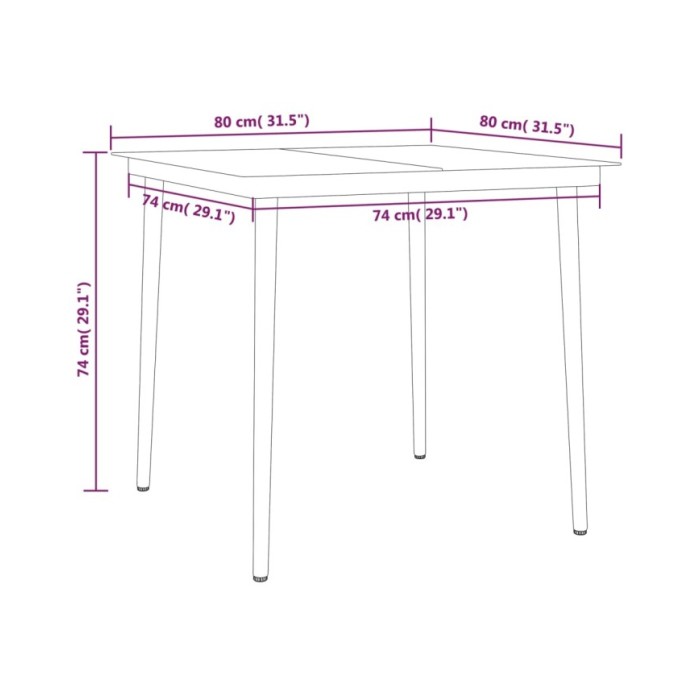 Ensemble de salle à manger de jardin 3 pcs Anthracite