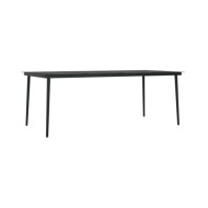 Ensemble de salle à manger de jardin 7 pcs Noir