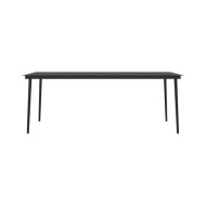 Ensemble de salle à manger de jardin 7 pcs Noir