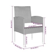 Ensemble de salle à manger de jardin 7 pcs Noir
