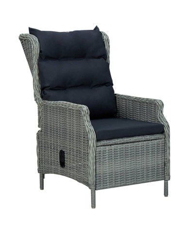 Ensemble de salle à manger de jardin 5 pcs Gris clair