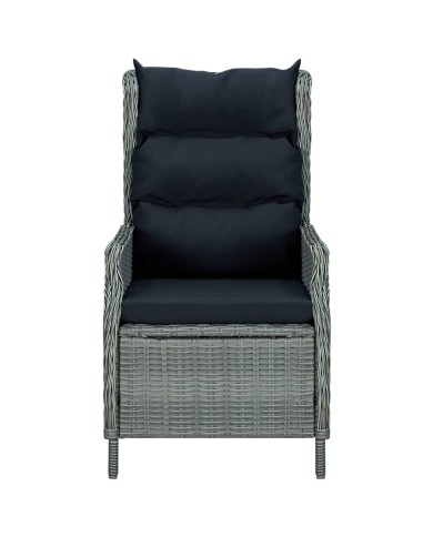 Ensemble de salle à manger de jardin 5 pcs Gris clair
