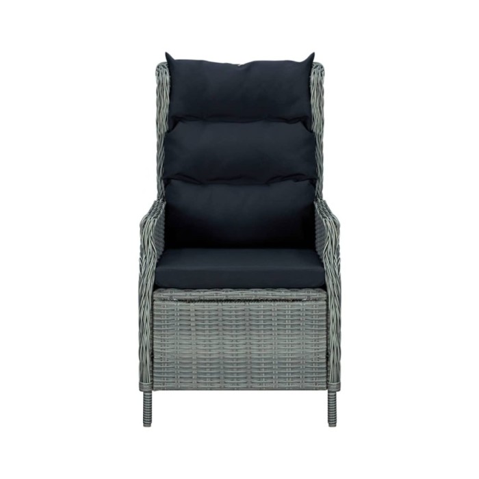 Ensemble de salle à manger de jardin 5 pcs Gris clair
