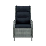 Ensemble de salle à manger de jardin 5 pcs Gris clair