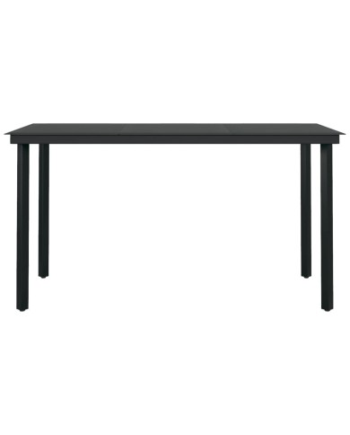 Ensemble de salle à manger de jardin 5 pcs Gris clair