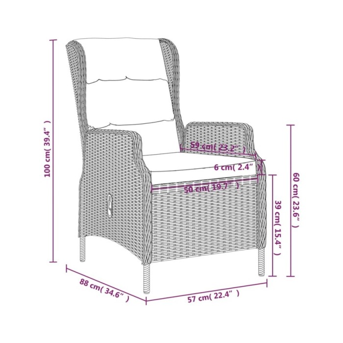 Ensemble de salle à manger de jardin 5 pcs Gris clair