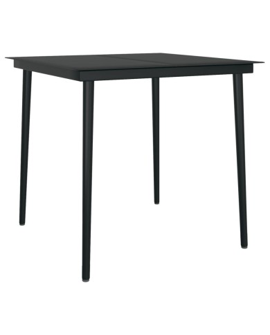 Ensemble de salle à manger de jardin 3 pcs Gris foncé