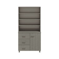 Buffet Bois massif de pin Gris clair